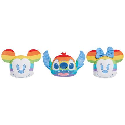 Just Play Disney Pride Character Head Plush Mickey Mouse, Juguetes para niños de 2 años en adelante, Exclusivo de Amazon