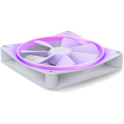 NZXT F140 RGB Fans - RF-R14SF-W1 - Advanced RGB lighting customization, Single (RGB fan and controller REQUIRED AND NOT INCLUDED) - Fan x 140 mm, 14 x 14 x 2.6 cm, White