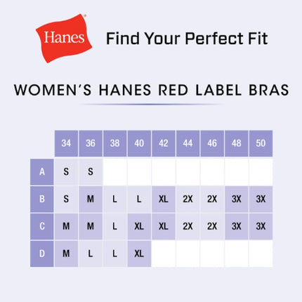 Hanes Women's Perfect Coverage Wireless Seamless T-Shirt Bra, ComfortFlex Fit, Smart Sizes, White, XXL