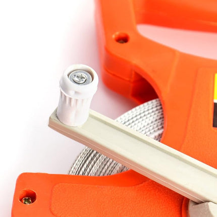 QWORK Open Reel Dual Sided Fiberglass Tape Measure, 4 Pack 1/2" x 164' Measures for Engineer, Orange