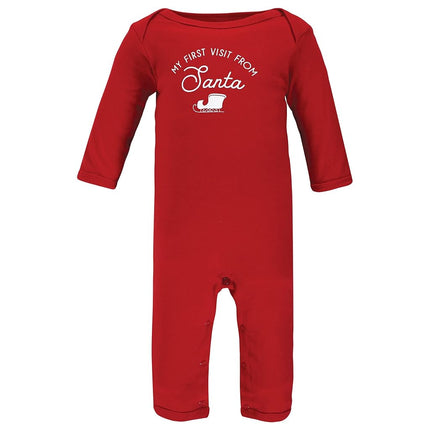 Hudson Baby baby-girls Cotton Coveralls, North Pole, 0-3 Months