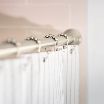 Moen CSR2169BN Triva Adjustable 48 to 72-Inch Curved Shower Curtain Rod, Brushed Nickel