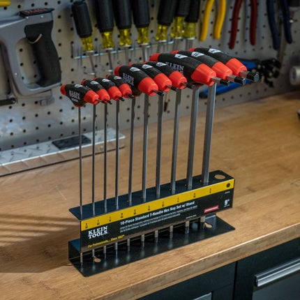 Klein Tools VJTH910E SAE Journey T-Handle 10 Piece Set with Stand, 9"