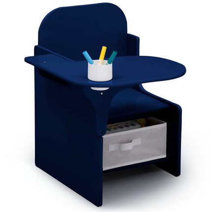 Delta Children Escritorio con silla MySize con contenedor de almacenamiento - Certificación Greenguard Gold, azul marino