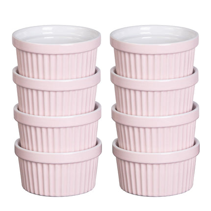 GAOMON 8 oz Ramekins Set of 8, Porcelain Souffle D