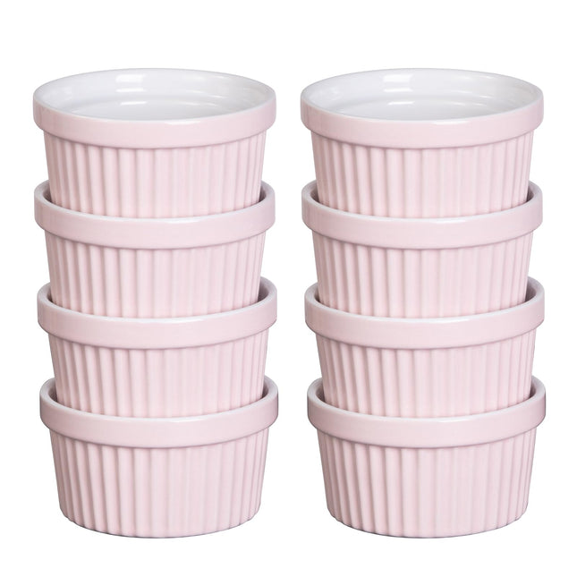 GAOMON 8 oz Ramekins Set of 8, Porcelain Souffle D