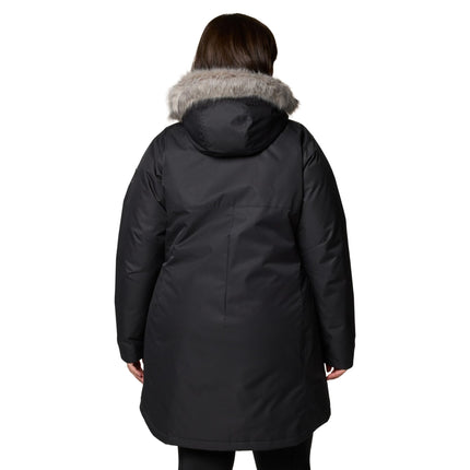 Chaqueta Larga Aislante Columbia Suttle Mountain para Mujer, 2024 Negra, 2X Talla Grande