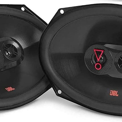 Pair of JBL Stage3 9637F 6" X 9" Three-Way Car Audio Speaker No Grill Bundle