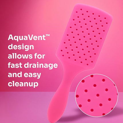 Wet Brush Paddle Detangler Hair Brush, Purple, Ultra-Soft IntelliFlex Bristles with AquaVent Design, Great For Treatment & Mask Application, Women, Men, Wet, Dry and Damaged Hair