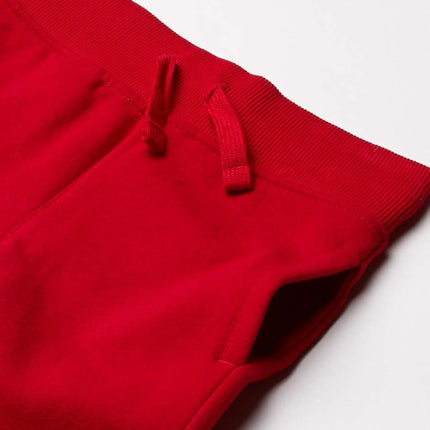 Nautica Boys' Basic Fleece Jogger Sweatpants, Elastic Waistband with Drawstring Closure, Super Soft Cotton-Blend, Red, 18-20