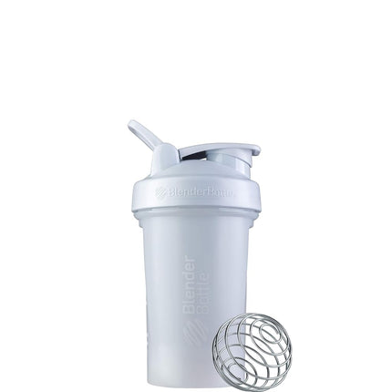 BlenderBottle Classic V2 Shaker Bouteille idéale pour les shakers de protéines et les pré-entraînements, 590 ml, Blanc