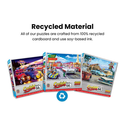 MasterPieces - Puzzle de 1000 pièces, Trading Post on Route 66, Amusant pour adultes, famille, enfants, 48,9 cm x 67,9 cm