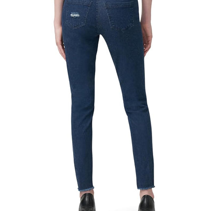 HUE Women's Plus Size Ripped Knee Denim Leggings, Ink Wash, 3X