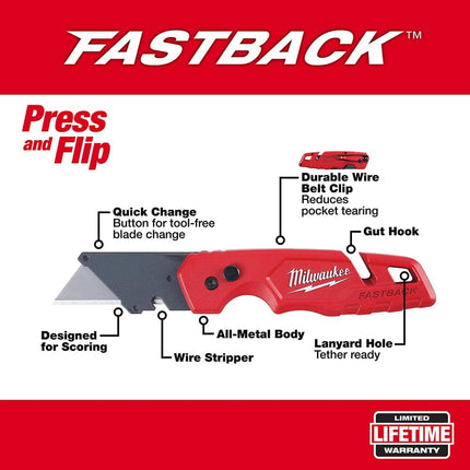 KNIFE UTILITY FOLDING FLIP MILWAUKEE