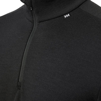 Helly Hansen Men's Lifa Merino Midweight 1/2 Zip, Black, S