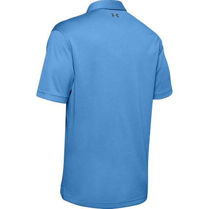 Under Armour Men's Tech Golf Polo T-Shirt, Carolina Blue (475)/Pitch Gray, 4XL