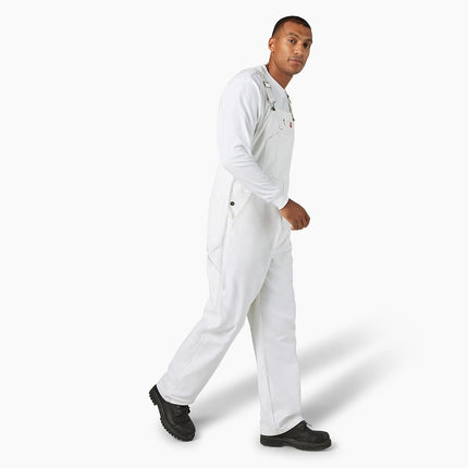 Dickies Utility Painter's Bib Overalls, White, 32W x 30L