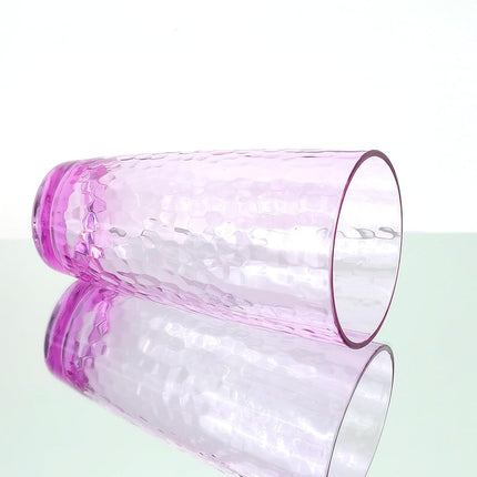 Yanglonghui 26-Ounce Plastic Tumblers (Set of 6), Reusable Plastic Mugs, BPA-Free Acrylic to Drink Mugs, Shatter Resistant, Textured Interior, Dishwasher Safe (Purple, 26 Ounce)