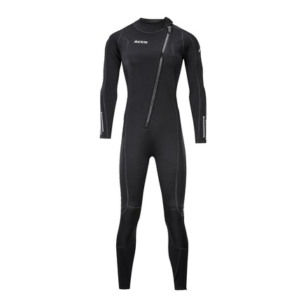 ZCCO Ultra Stretch 3mm Neoprene Wetsuit, Front Zip Full Body Diving Suit, one Piece for Men-Snorkeling, Scuba Diving Swimming, Surfing (Women's XX-Large) Black