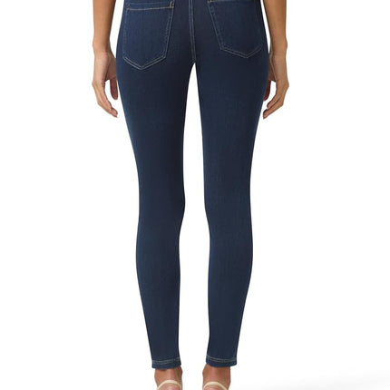 Legging en jean classique No Nonsense pour femme, Jegging pour femme avec de vraies poches arrière, Jean extensible taille haute, Denim foncé, 2X