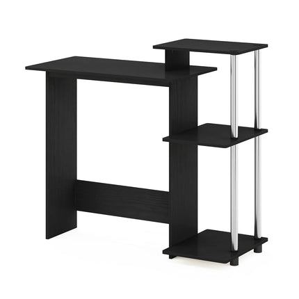 Furinno Efficient Home Laptop Notebook Computer Desk, Study Desk, Writing Desk, Americano/Stainless Steel