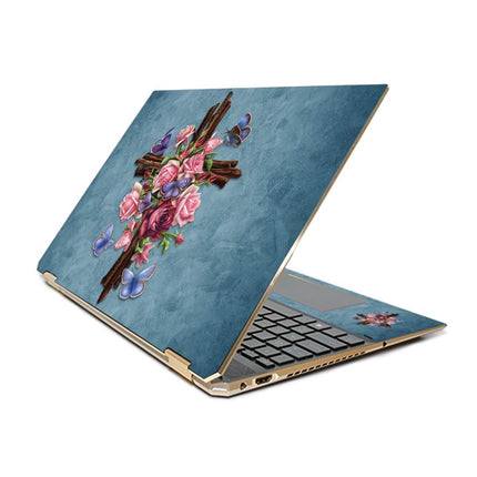 MightySkins Peau Compatible avec HP Spectre x360 15,6" Gem-Cut (2019) - Rose Cross | Film de protection en vinyle durable et unique | Facile à appliquer, à retirer et à changer de style | Fabriqué aux États-Unis