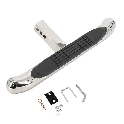 Cobra-Tek Peldaño de enganche pulido de primera calidad de 28" para receptores de enganche de 2 pulgadas Clase III y Clase IV con pasador de enganche