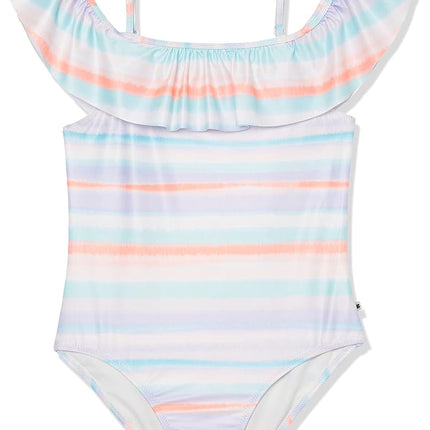 Lucky Brand Girls' One-Piece Swimsuit, Blue Tint 22, 16 Years