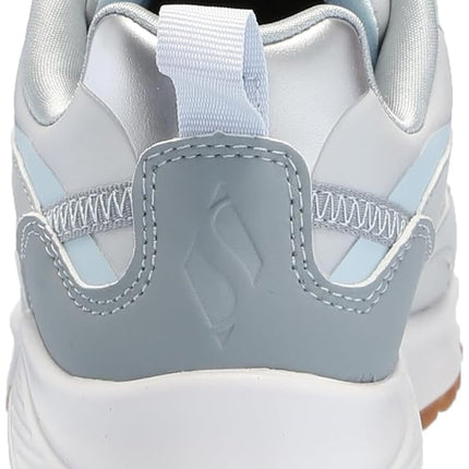 Skechers UNO Gen1 Color Surge Girls' Trainers, Grey light blue, 11 UK