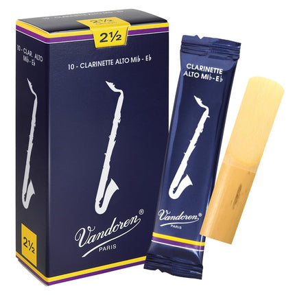 Vandoren CR1425 Traditional Alto Clarinet Reeds, Strength 2.5