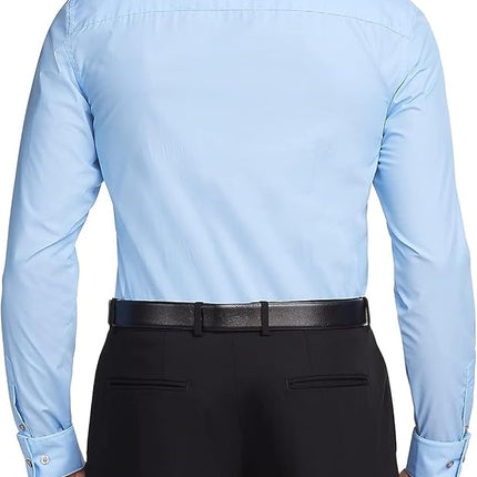UNLISTED Men's Dress Shirt Solid, Light Blue, 17.5" Neck 37"-38" Sleeve