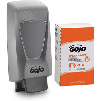 GOJO NATURAL ORANGE Pumice Hand Cleaner, 2000 mL Quick Acting Lotion Hand Cleaner with Pumice Refill for GOJO PRO TDX Dispenser (Pack of 4) - 7255-04,White