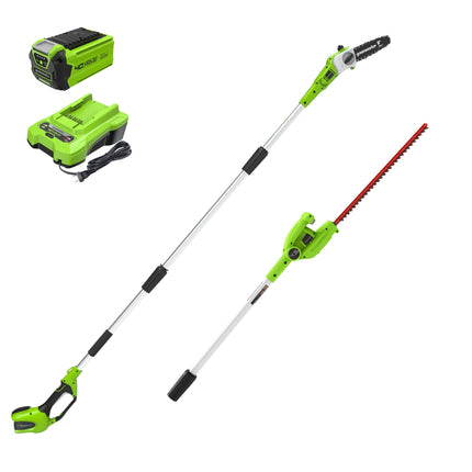 GreenWorks PSPH40B210 G-MAX 40V Pole Hedge Trimmer