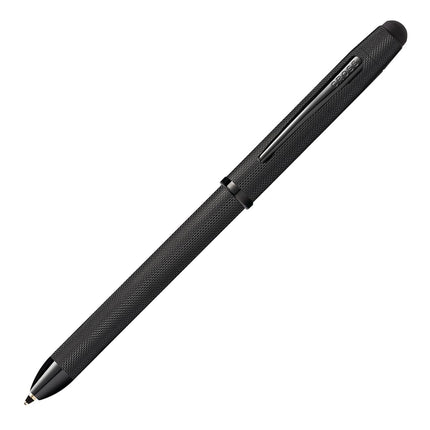 Stylo multifonction CROSS Tech3+ noir brossé PVD avec stylet et mine de 0,5 mm