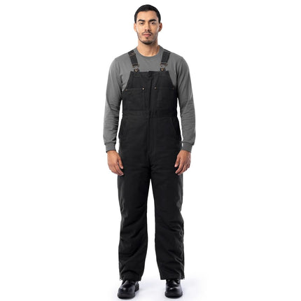 Wrangler mens Insulated Duck Bibs, Black, XX-Large