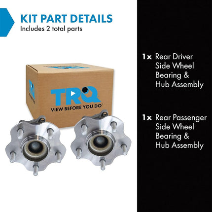 Jeu de roulements de moyeu de roue arrière TRQ compatible avec Nissan Sentra 2013-2019