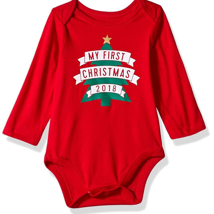 The Children's Place Baby Long Sleeve Graphic Layette, Ruby, 0-3MONTHS