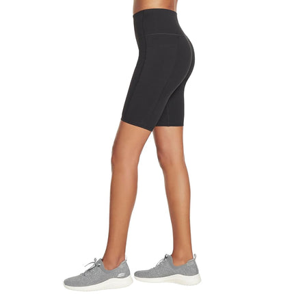 Skechers Women's GO WALK 10 " Bike Short, Black/White, XS