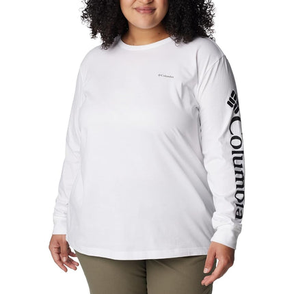 Columbia Women's North Cascades Long Sleeve Tee, White/Gem Columbia, Talla XS