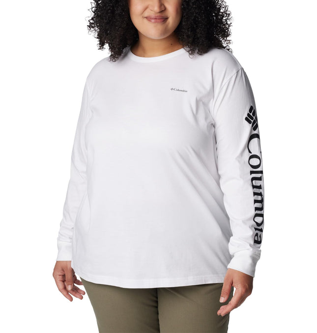 Columbia Women's North Cascades Long Sleeve Tee, White/Gem Columbia, Talla XS