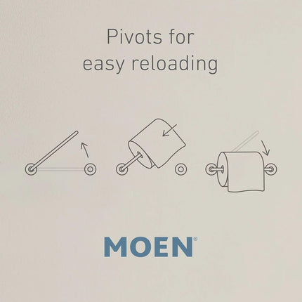 Porte-papier hygiénique pivotant Moen YB5108CH Voss, chrome