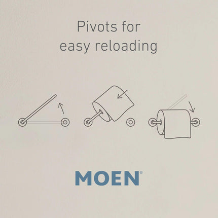 Moen YB5208ORB Wynford Pivoting Paper Holder, Oil Rubbed Bronze