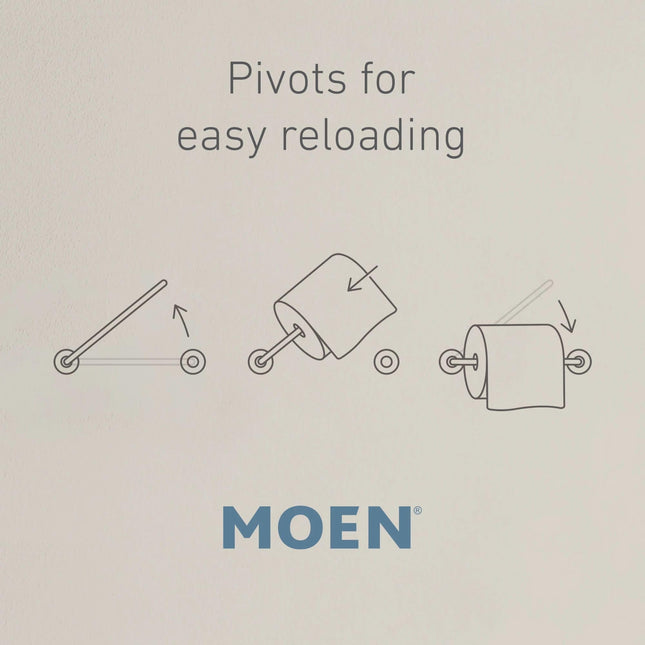 Moen Y3108BRB Caldwell, Porte-papier hygiénique pivotant, Bronze méditerranéen