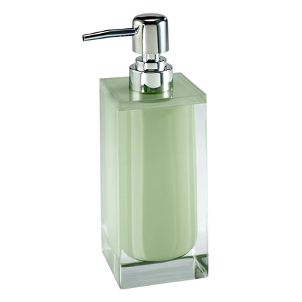 IZOD - Lotion Dispenser/Soap Dispenser, Clear Resin Countertop Accessories, Modern Bathroom Decor (Marina Green)