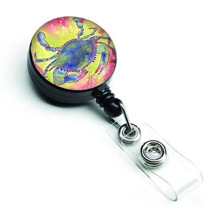 Caroline's Treasures 8343BR Crab Retractable Badge Reel, for Nurses ID Badge Holder with Clip Retractable Employee Badge Holder,