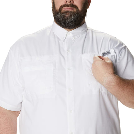 Chemise Tamiami II SS grande taille Columbia pour homme, Blanc, 3X, Blanc, 3X Tall