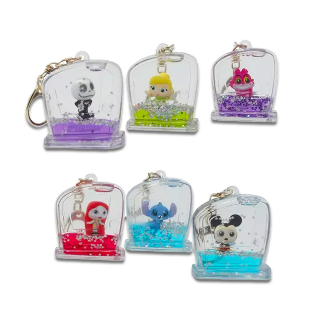 Disney Doorables Tsunameez Blind Bag Keychains Bundle - 3 Pack Tsunameez Disney Doorables Keychains Mystery Bag Collection with Bonus Stickers | Series 1, Multicolor, Disney Figural Keychain