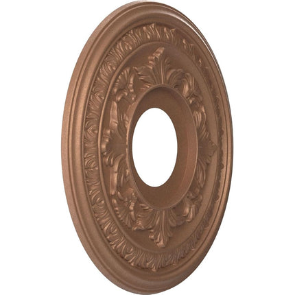 Ekena Millwork CMP13BACAC Baltimore Thermoformed PVC Ceiling Medallion (Fits Canopies up to 5 1/4"), 13"OD, Aged Copper