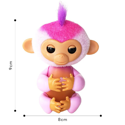 Fingerlings 2023 NUEVO mono bebé interactivo reacciona al tacto – Más de 70 sonidos y reacciones – Harmony (rosa)