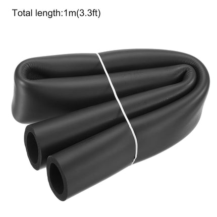 uxcell Foam Tubing for Handle Grip Support, Pipe Insulation Outside Pipe Lagging, 40mm(1 9/16") ID 54.7mm(2 1/8") OD 1m Black